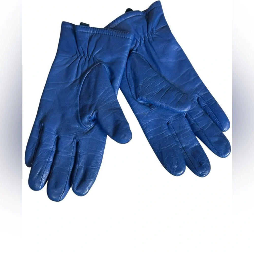 Thinsulate Insulation 40 Gram Royal Blue Leather Driving Glive Ladies Size Med